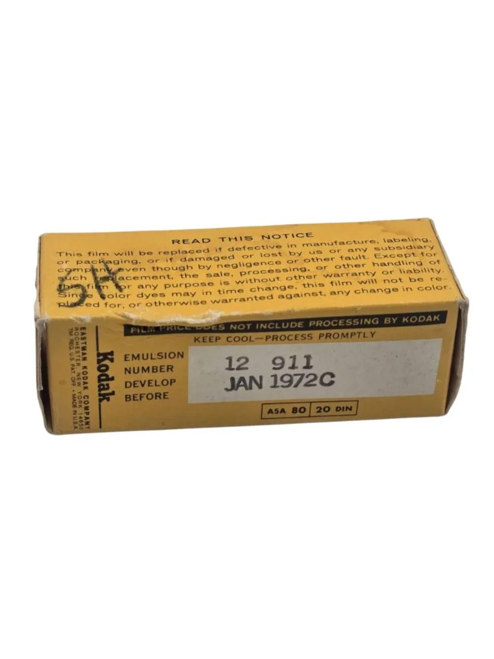 Kodak Kodacolor X Color Negative Film CX 620 Daylight Blue Flash Jan 1972 Expire